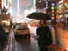 Stefi sotto la pioggia nel Greenwich Village
